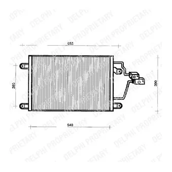 Condenseur, climatisation DELPHI TSP0225200 pour RENAULT LAGUNA 2.2 dT - 113cv