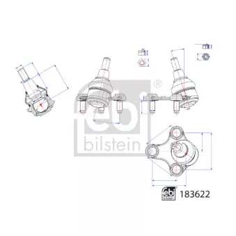 Rotule de suspension avant droit METZGER 57033102