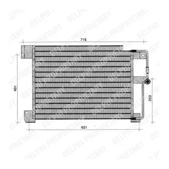 DELPHI TSP0225243 - Condenseur, climatisation