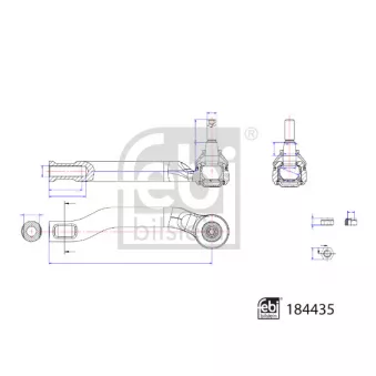 FEBI BILSTEIN 184435 - Rotule de barre de connexion avant gauche