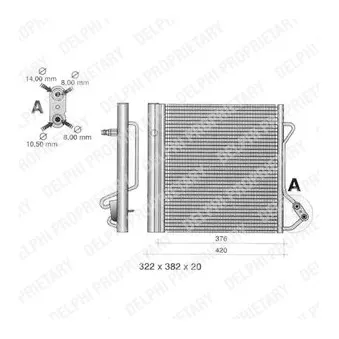 DELPHI TSP0225320 - Condenseur, climatisation