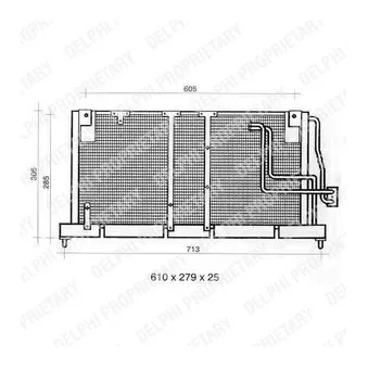 Condenseur, climatisation DELPHI TSP0225354 pour OPEL CORSA 1.4 i - 60cv