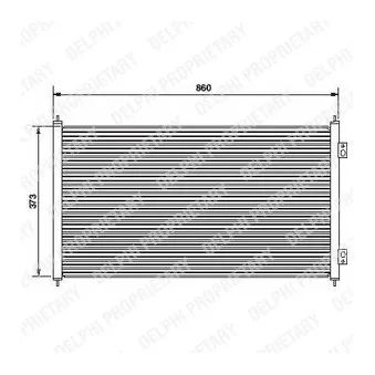 Condenseur, climatisation DELPHI TSP0225491 pour FORD TRANSIT 2.0 DI - 100cv