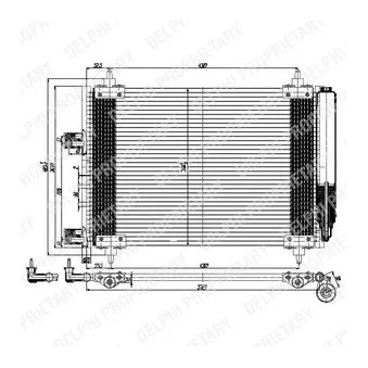 Condenseur, climatisation DELPHI OEM 27901
