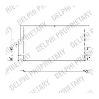 Condenseur, climatisation DELPHI TSP0225640 pour FORD TRANSIT 2.4 TDCi - 100cv