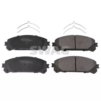 Jeu de 4 plaquettes de frein avant SWAG 33 10 6383 pour LEXUS NX 300h - 197cv