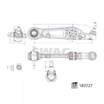 SWAG 33 10 9171 - Bras de liaison, suspension de roue avant droit
