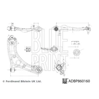 BLUE PRINT ADBP860160 - Bras de liaison, suspension de roue avant droit