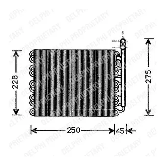 Evaporateur climatisation DELPHI OEM 1845618
