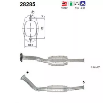 Catalyseur AS OEM 1705J0