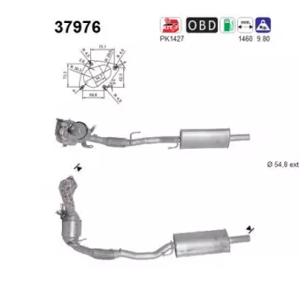 Catalyseur AS 37976 pour SEAT IBIZA 1.4 TSI Cupra - 180cv