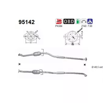 Catalyseur AS OEM 1742022020