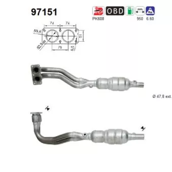 Catalyseur AS OEM 8602977