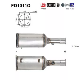 AS FD1011Q - Filtre à particules / à suie, échappement