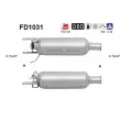 Filtre à particules / à suie, échappement AS [FD1031]