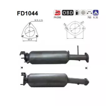 AS FD1044 - Filtre à particules / à suie, échappement