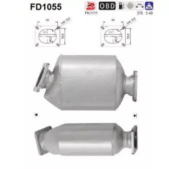 AS FD1055 - Filtre à particules / à suie, échappement