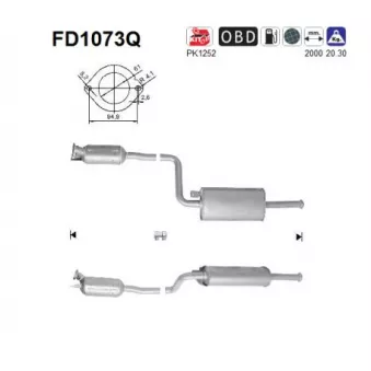 AS FD1073Q - Filtre à particules / à suie, échappement
