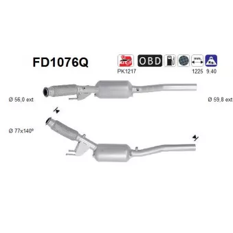 AS FD1076Q - Filtre à particules / à suie, échappement