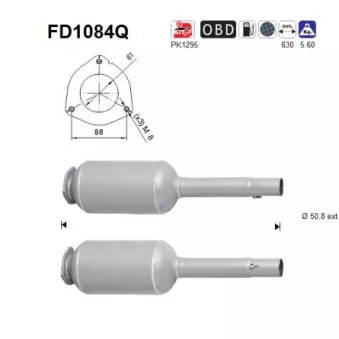 AS FD1084Q - Filtre à particules / à suie, échappement