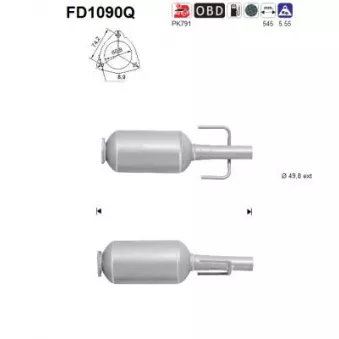 AS FD1090Q - Filtre à particules / à suie, échappement