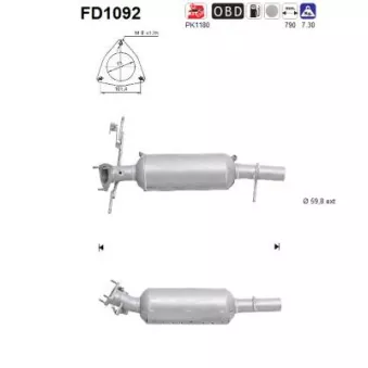 AS FD1092 - Filtre à particules / à suie, échappement