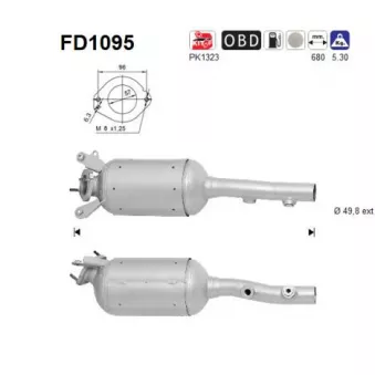AS FD1095 - Filtre à particules / à suie, échappement