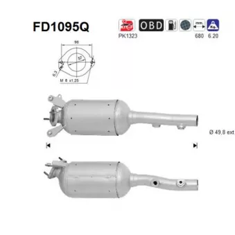 AS FD1095Q - Filtre à particules / à suie, échappement