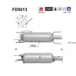 Filtre à particules / à suie, échappement AS [FD5013]