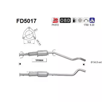 Filtre à particules / à suie, échappement VENEPORTE OP40121F