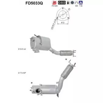 Filtre à particules / à suie, échappement BOSAL 097-366