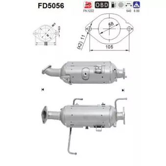 AS FD5056 - Filtre à particules / à suie, échappement