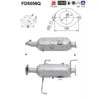 AS FD5056Q - Filtre à particules / à suie, échappement