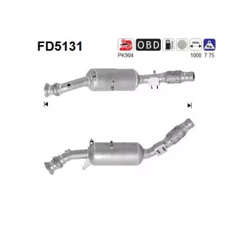 AS FD5131 - Filtre à particules / à suie, échappement