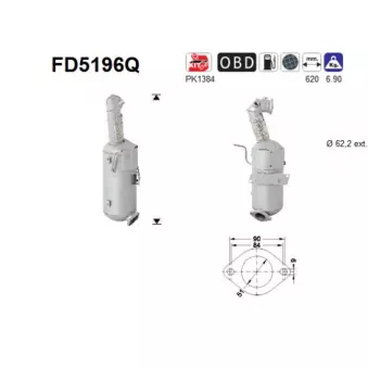 AS FD5196Q - Filtre à particules / à suie, échappement