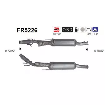 AS FR5226 - Filtre à particules / à suie, échappement