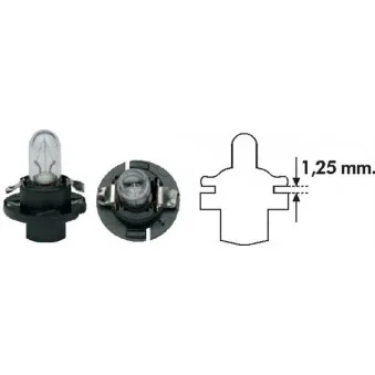 Ampoule, éclairage des instruments MAGNETI MARELLI 002053000000