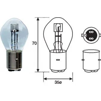 Ampoule, projecteur longue portée MAGNETI MARELLI 002588200000