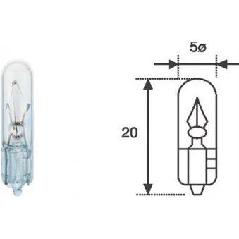 Ampoule, éclairage des instruments MAGNETI MARELLI 003721100000