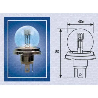 Ampoule, projecteur longue portée MAGNETI MARELLI 008951100000 pour HONDA CB (CB 1 - CB 500) CB 125 T/T2 - 10cv