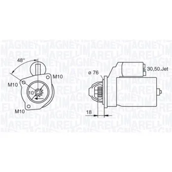 Démarreur MAGNETI MARELLI OEM 97BB11000B3D