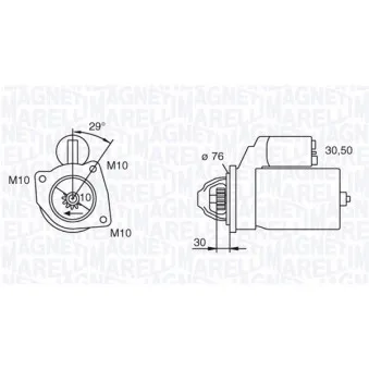 Démarreur MAGNETI MARELLI OEM 1088650