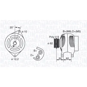 Alternateur MAGNETI MARELLI OEM 46425517
