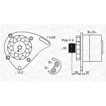 Alternateur MAGNETI MARELLI OEM 46736968