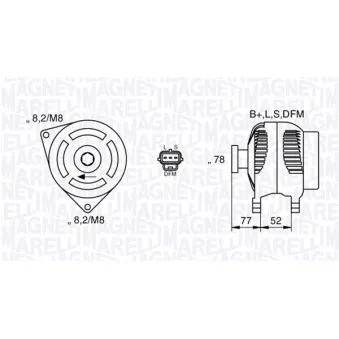 Alternateur MAGNETI MARELLI OEM 1352431