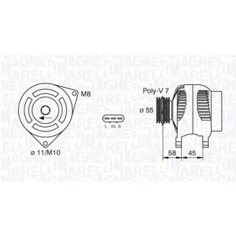 Alternateur MAGNETI MARELLI OEM 2706022110