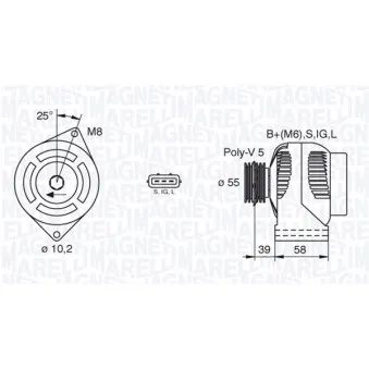 Alternateur MAGNETI MARELLI OEM 2706074750