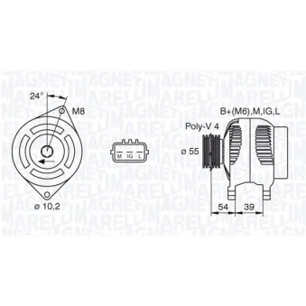 Alternateur MAGNETI MARELLI OEM 2706023030