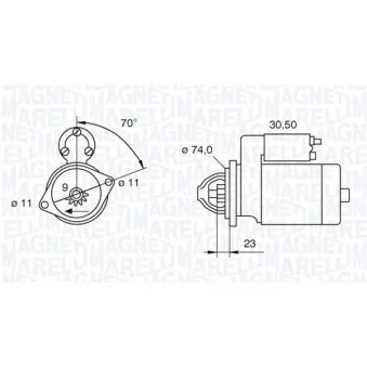 Démarreur MAGNETI MARELLI OEM 1850866