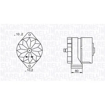 Alternateur MAGNETI MARELLI OEM 357736